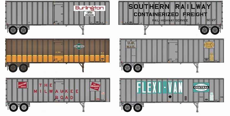 Flexi-Vans and flatcars from Trainworx in N-scale