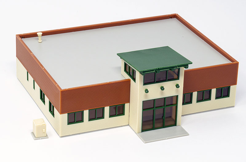 Modern Police Station from Walthers Cornerstone in HO scale