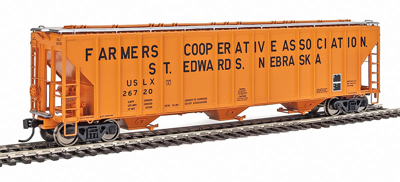 Walthers delivers new run for Proto series Evans 4780 covered hopper in HO