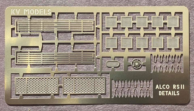 ETCHED ALCO RS-1 HOOD HATCHES WITH SUPPORT LATCHES HO SCALE KV MODELS KV-302H 