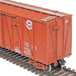 Southern Pacific’s A-50-6 Boxcar is a kit from Pre-Size Model Specialties in S scale