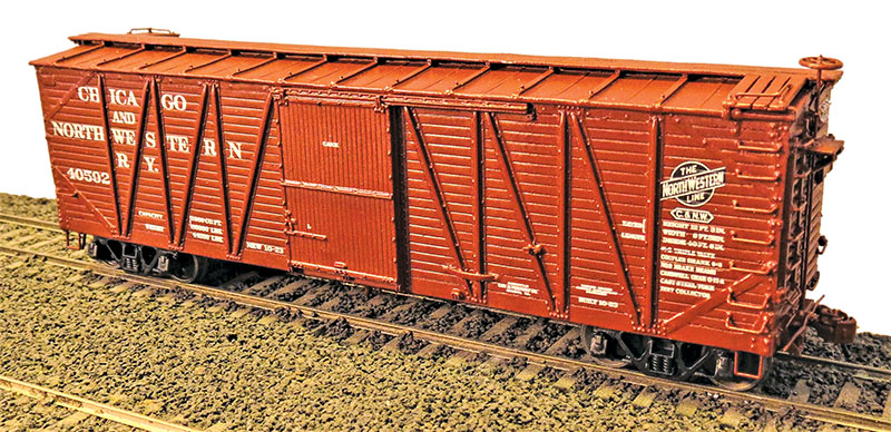 Westerfield Models introduces 13200-series kits for C&NW/CMO 1921 single-sheathed boxcars in HO
