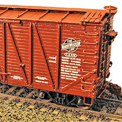 Westerfield Models introduces 13200-series kits for C&NW/CMO 1921 single-sheathed boxcars in HO
