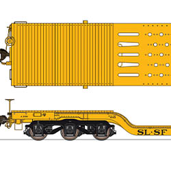 General Steel’s 125-ton depressed-center flatcar coming to HO from Class One Model Works