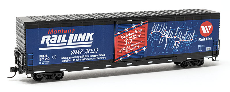 Montana Rail Link anniversary boxcar in N scale from Micro-Trains